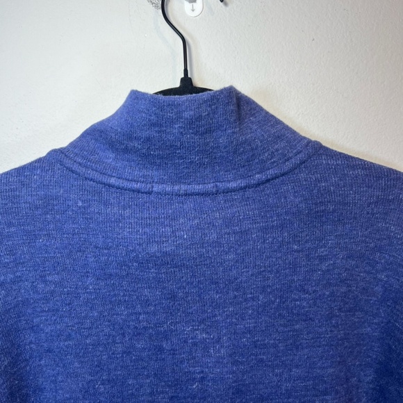 Polo Ralph Lauren Men's Quarter Zip Pullover Sweater Blue Heather Red Pony Sz XL - Picture 10 of 13